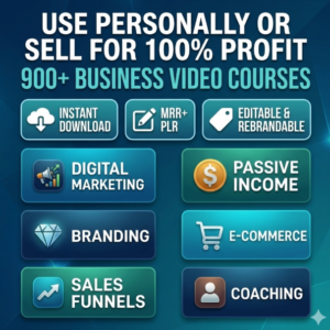 1,000+ Business Courses Mega Bundle (PLR/MRR)