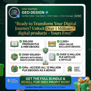 12M+ Mega eBook & Course Library: Full Resell Rights