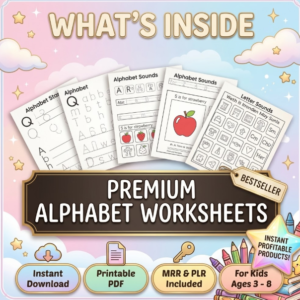 33,500+ Mega Kids Educational Bundle: Worksheets & Activities [PLR/MRR]