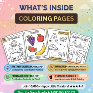 33,500+ Mega Kids Educational Bundle: Worksheets & Activities [PLR/MRR]