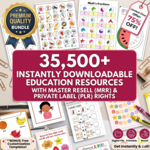 Kids Educational Mega Bundle – 33,500 Files (PLR/MRR)