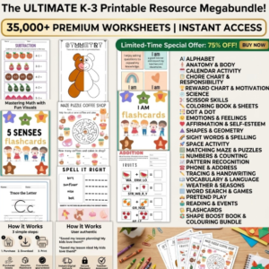 Kids Educational Mega Bundle – 33,500 Files (PLR/MRR)