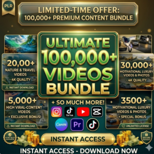 100K+ AI Viral Reels Vault | PLR & MRR Master Bundle