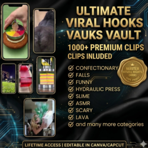 1000+ Viral Video Hooks | Master Resell Rights (MRR/PLR)