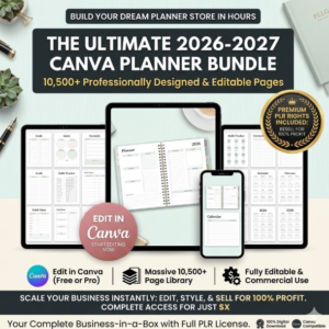 Canva Planner Mega Bundle – 10,500 Templates (PLR/MRR)