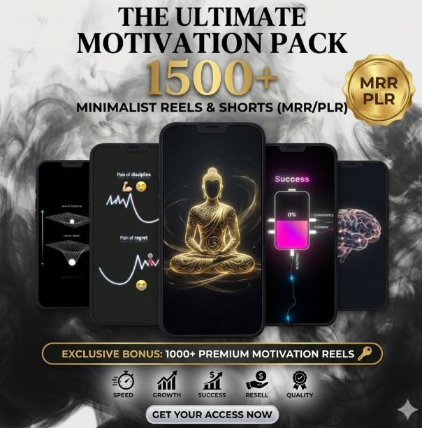1500+ Viral Animated Motivational Reels (PLR/MRR)