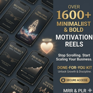 1600+ Minimalist Motivation Reels | Viral Faceless Content (MRR/PLR)