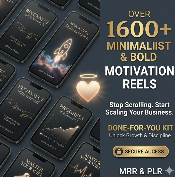 1600+ Minimalist Motivation Reels | Viral Faceless Content (MRR/PLR) - Image 3
