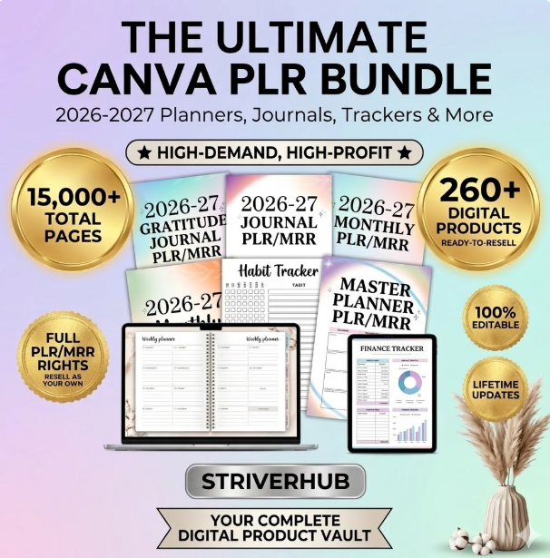 Ultimate 15k+ Canva Template Vault | PLR & MRR Resell Rights