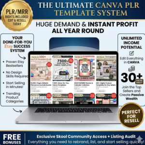 Ultimate 15k+ Canva Template Vault | PLR & MRR Resell Rights