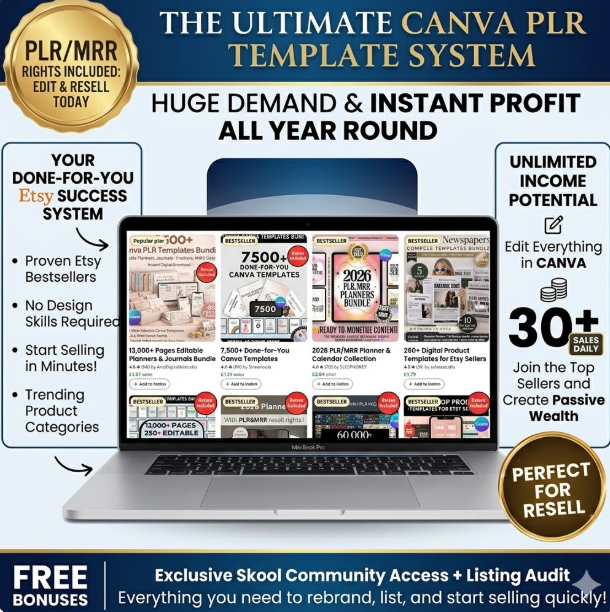 Ultimate 15k+ Canva Template Vault | PLR & MRR Resell Rights - Image 2