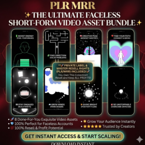 500+ Animated Motivation Videos Pack – Social Media Content Bundle with PLR/MRR License