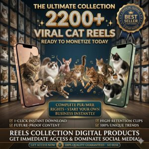 2200+ Viral Cat Reels Bundle — Done-For-You Content Library to Grow & Monetize Fast