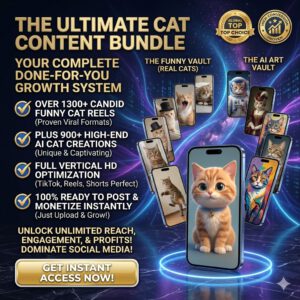 2200+ Viral Cat Reels Bundle — Done-For-You Content Library to Grow & Monetize Fast