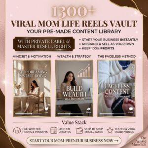 1300+ Viral Mom Life Shorts (PLR/MRR) — Turn Content into Cash & Grow Your Page