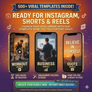 250K+ Viral Reels Library – Massive Social Media Content Vault with PLR/MRR Resell Rights